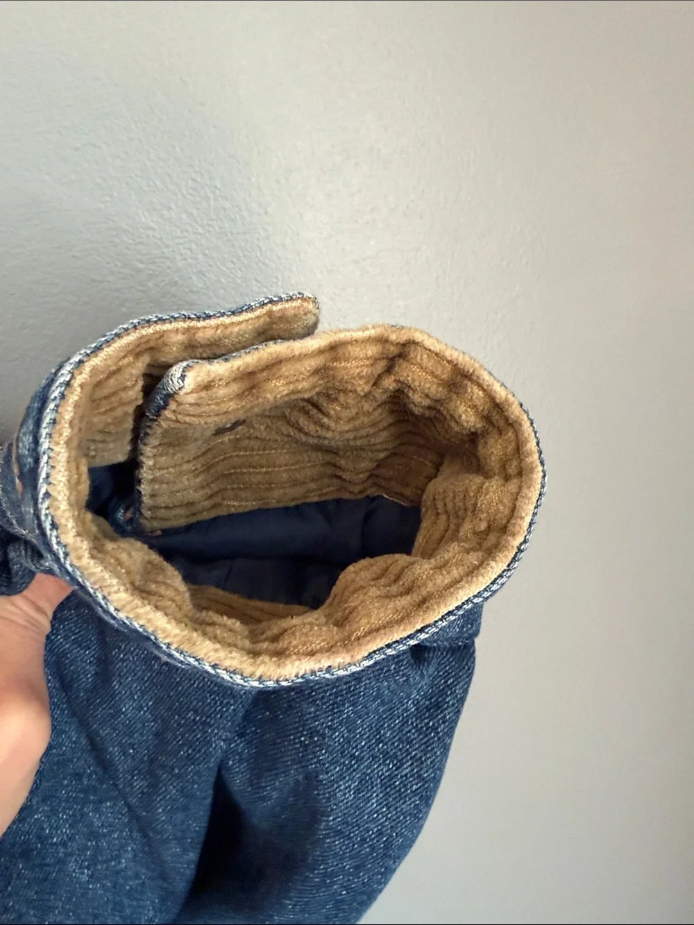 Vintage 90s Members Only Stone Canyon Denim Bomber Jacket Corduroy Trim 2X
